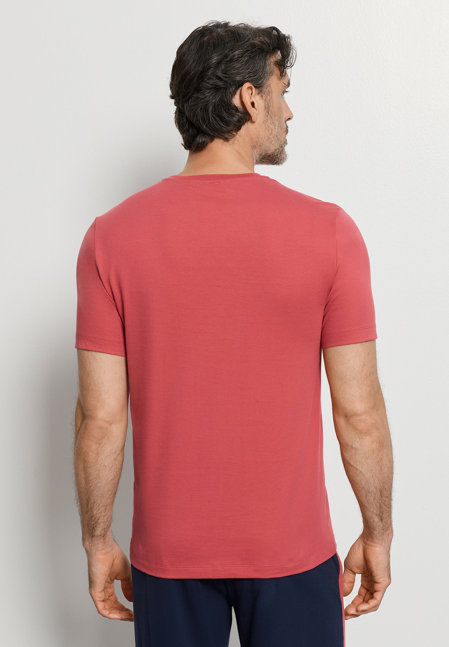 Living Shirts Cotton Crew Neck T-Shirt | Garnet Rose 75050-2420