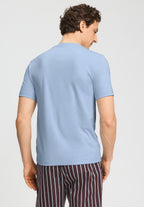 Living Shirts Cotton Crew Neck T-Shirt | Cashmere Blue 75050-2587