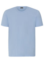 Living Shirts Cotton Crew Neck T-Shirt | Cashmere Blue 75050-2587