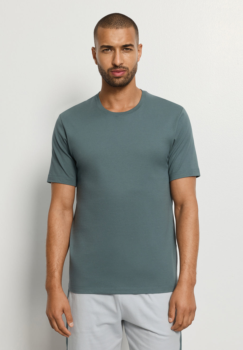Living Shirts Cotton Crew Neck T-Shirt | Studio Green 75050-2739