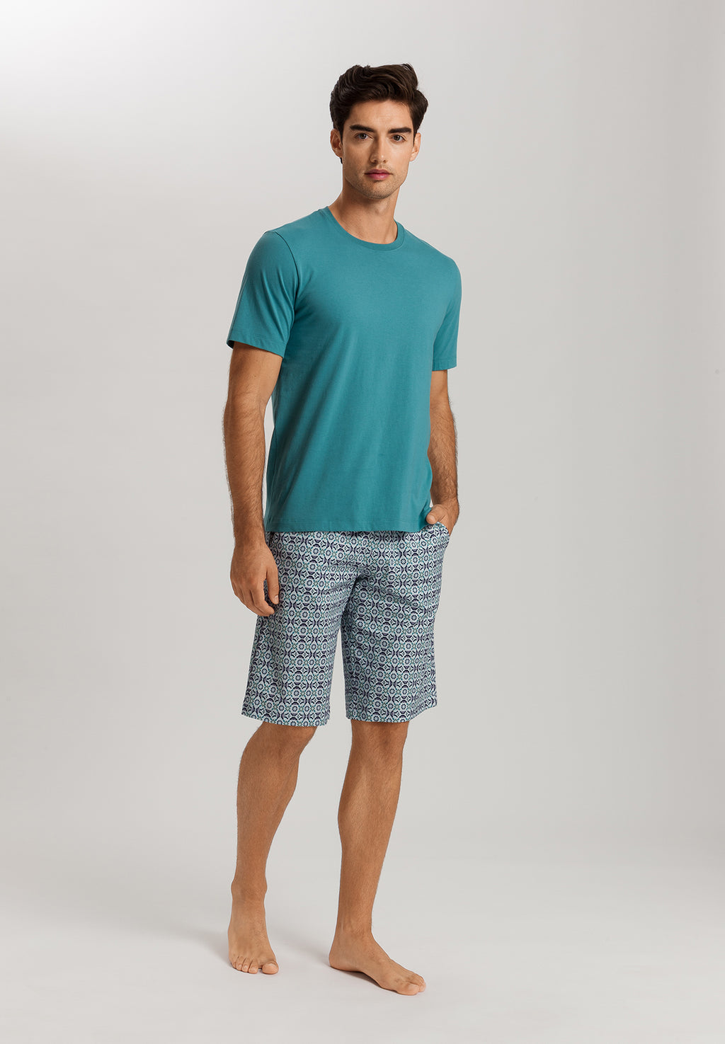 Living Shirts Jersey Cotton Crew Neck T-Shirt | Mountain Water 75050-2740