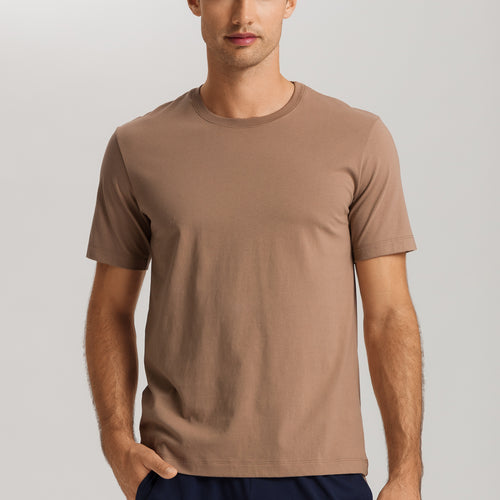 Living Shirts Jersey Cotton Crew Neck T-Shirt | Portabella Beige 75050-2823