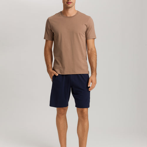 Living Shirts Jersey Cotton Crew Neck T-Shirt | Portabella Beige 75050-2823