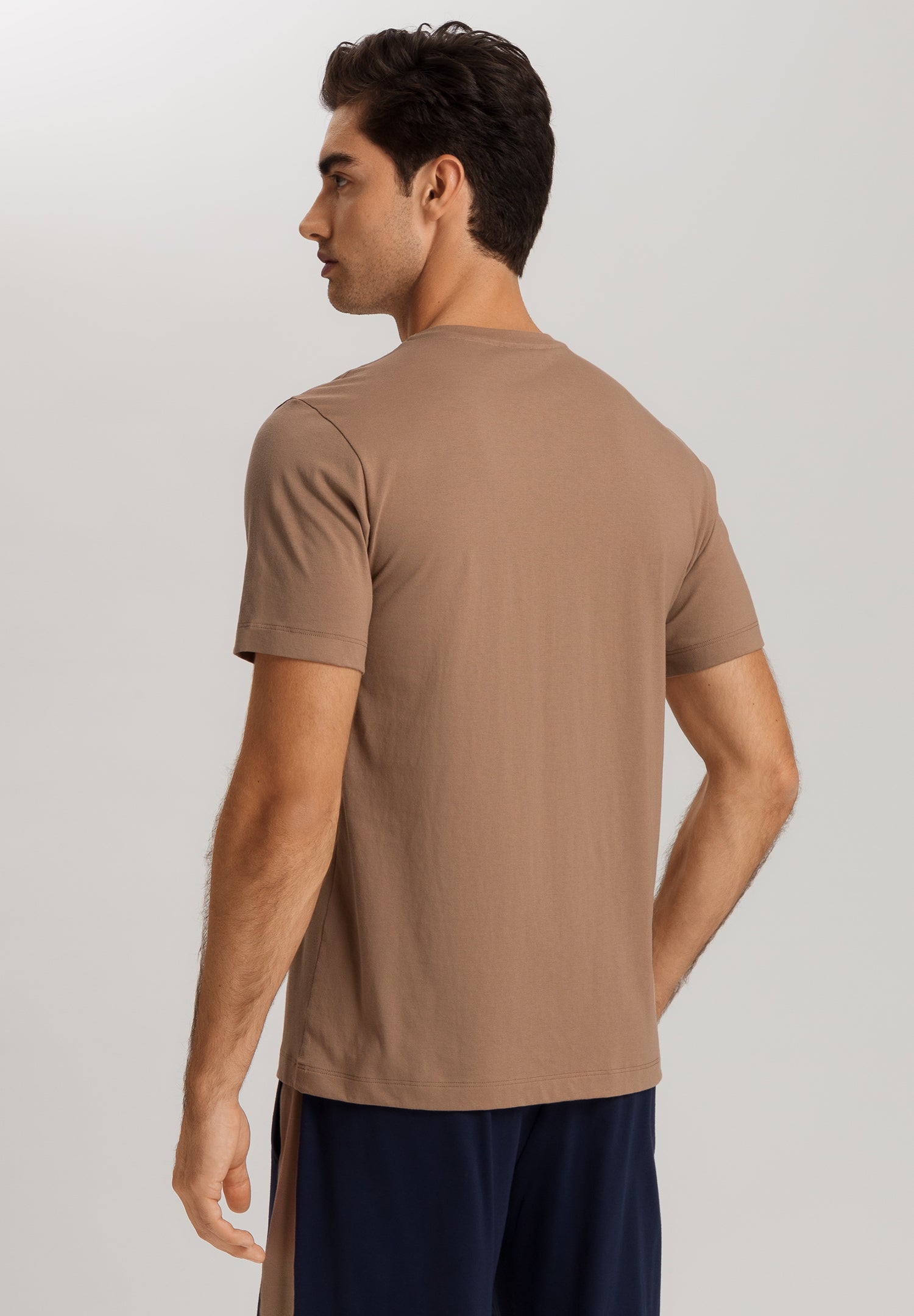 Living Shirts Jersey Cotton Crew Neck T-Shirt | Portabella Beige 75050-2823