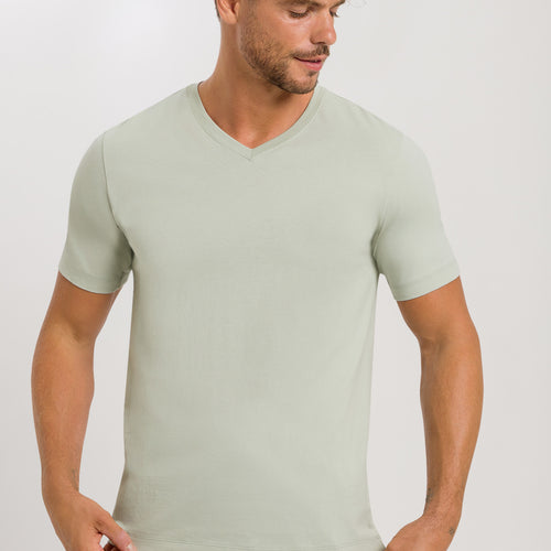 75051 Living Shirts Short Sleeve V-Neck Shirt - 2168 Mineral Green