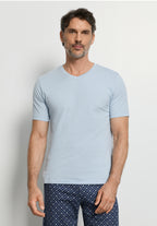 Living Shirts Jersey Cotton V-Neck T-Shirt | Blue Lagoon 75051-2578
