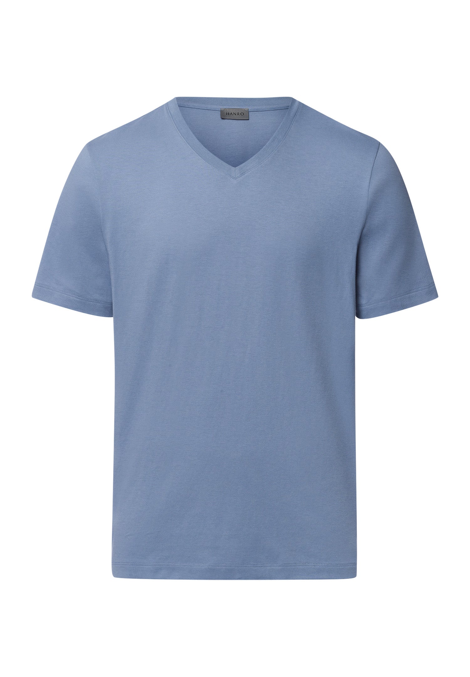 Living Shirts Jersey Cotton V-Neck T-Shirt | Dusky Aqua 75051-2586