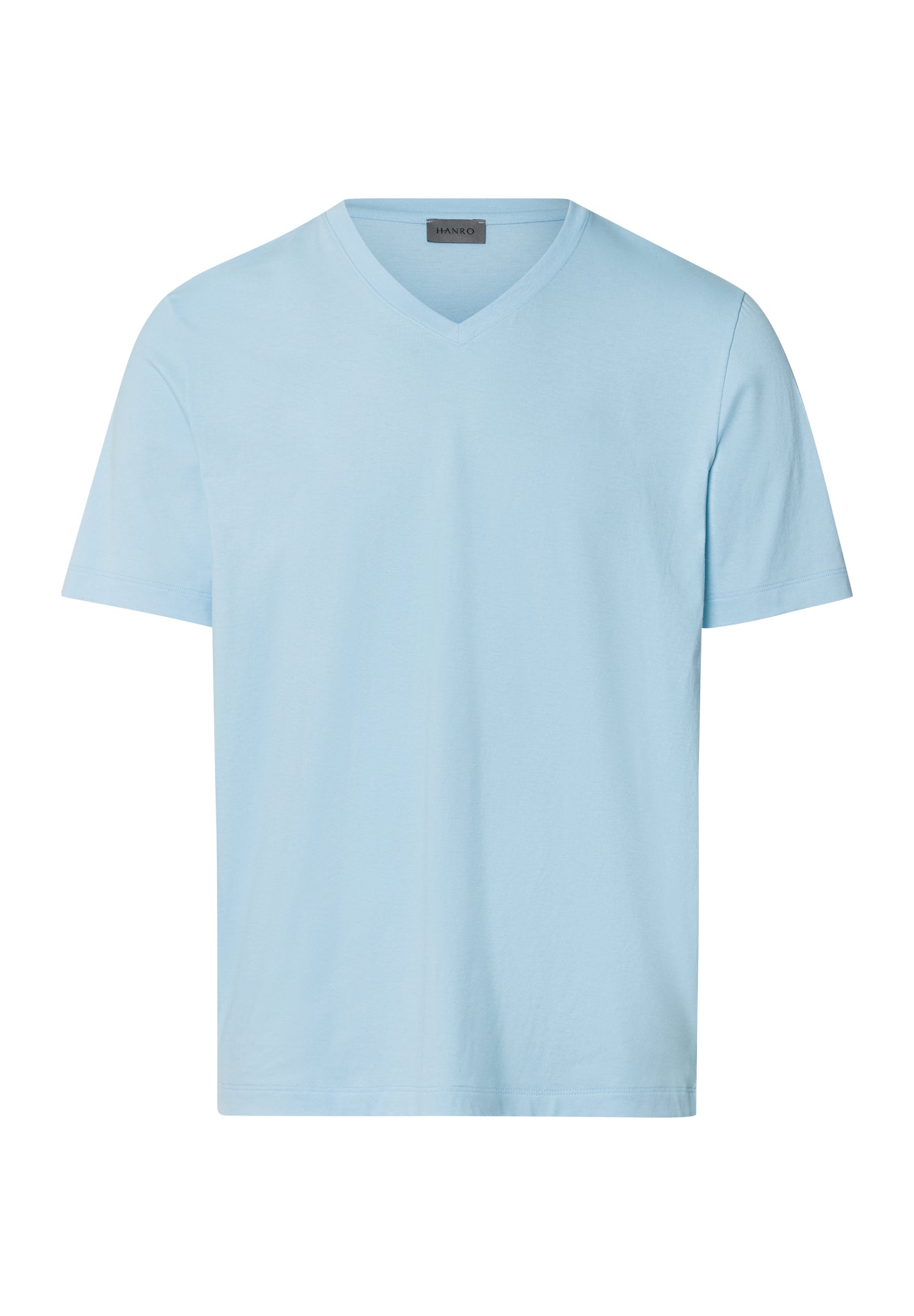 Living Shirts Jersey Cotton V-Neck T-Shirt | Clear Blue 75051-2590