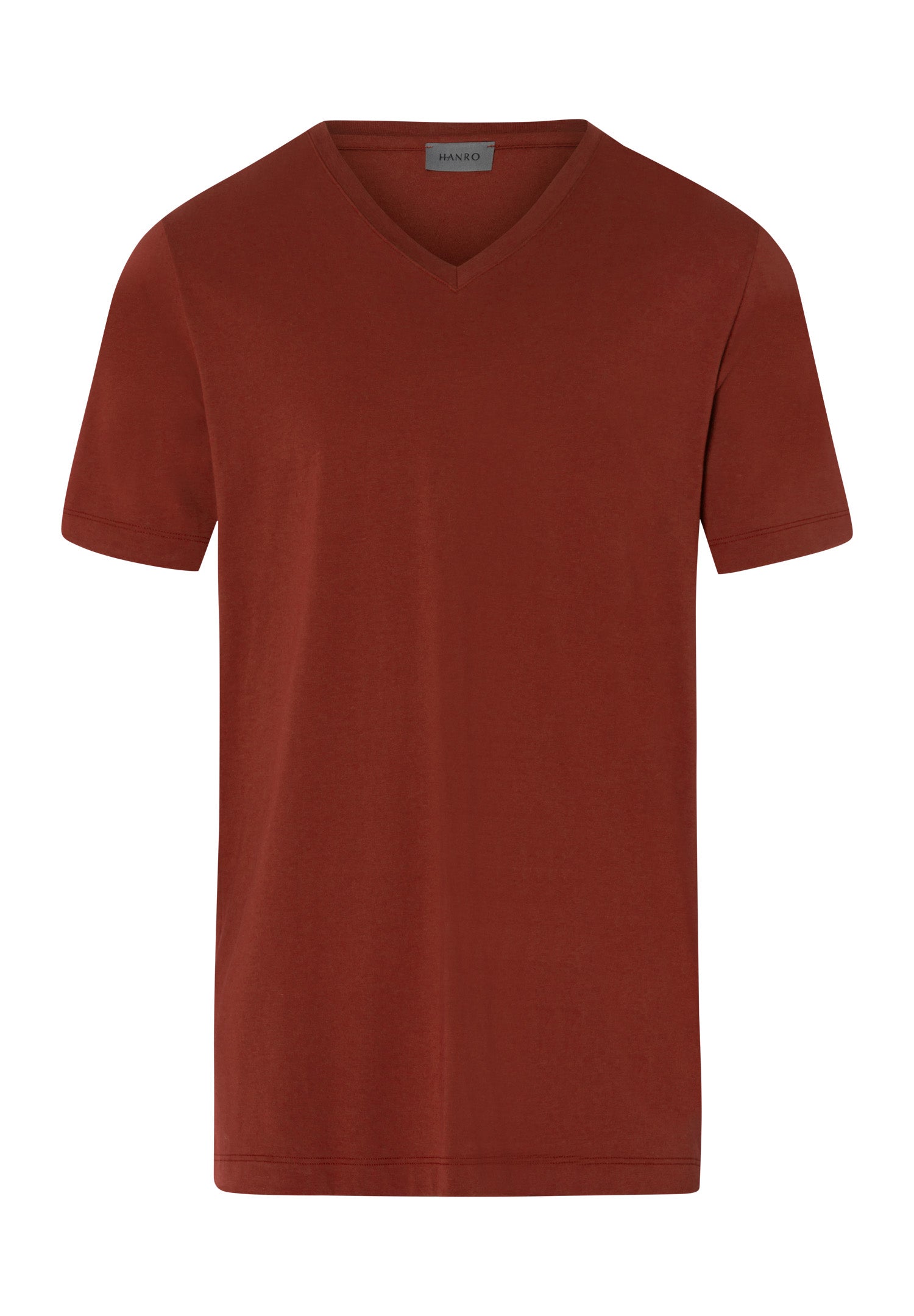 75051 Living Shirts Short Sleeve V-Neck Shirt - 2750 Russet Brown