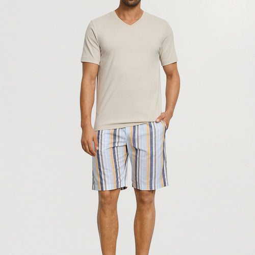 Living Shirts Jersey Cotton V-Neck T-Shirt | Moon 75051-2824