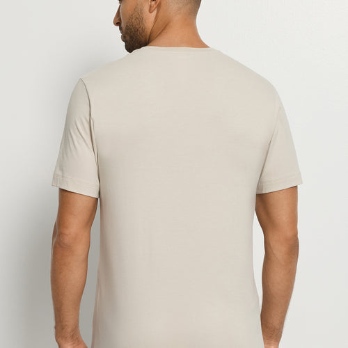 Living Shirts Jersey Cotton V-Neck T-Shirt | Moon 75051-2824