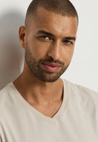 Living Shirts Jersey Cotton V-Neck T-Shirt | Moon 75051-2824