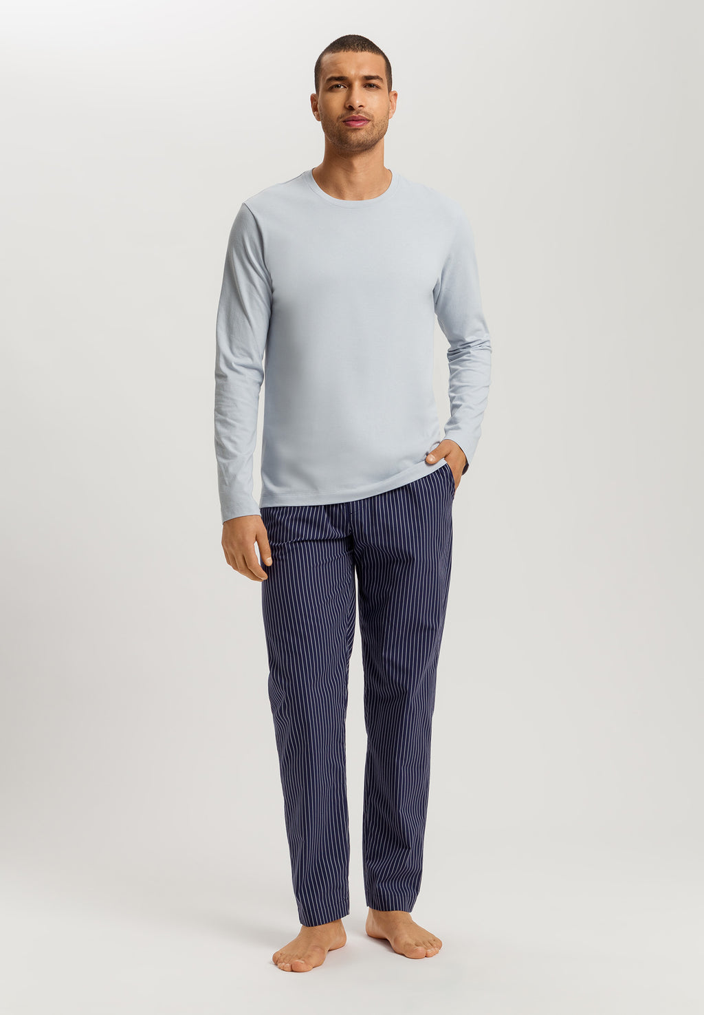 Living Shirts Cotton Crew Neck Top | White Topaz 75053-2125