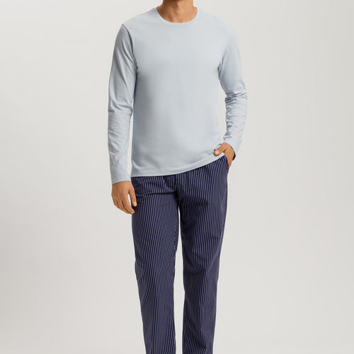 Living Shirts Cotton Crew Neck Top | White Topaz 75053-2125