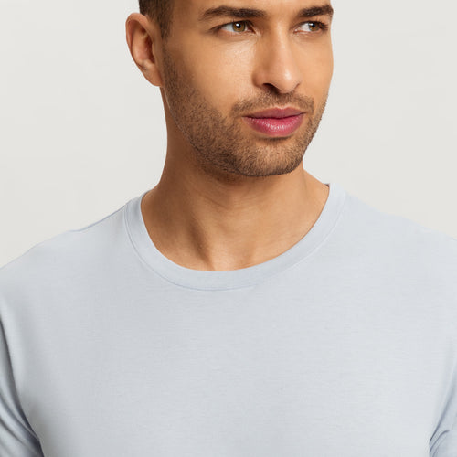 Living Shirts Cotton Crew Neck Top | White Topaz 75053-2125