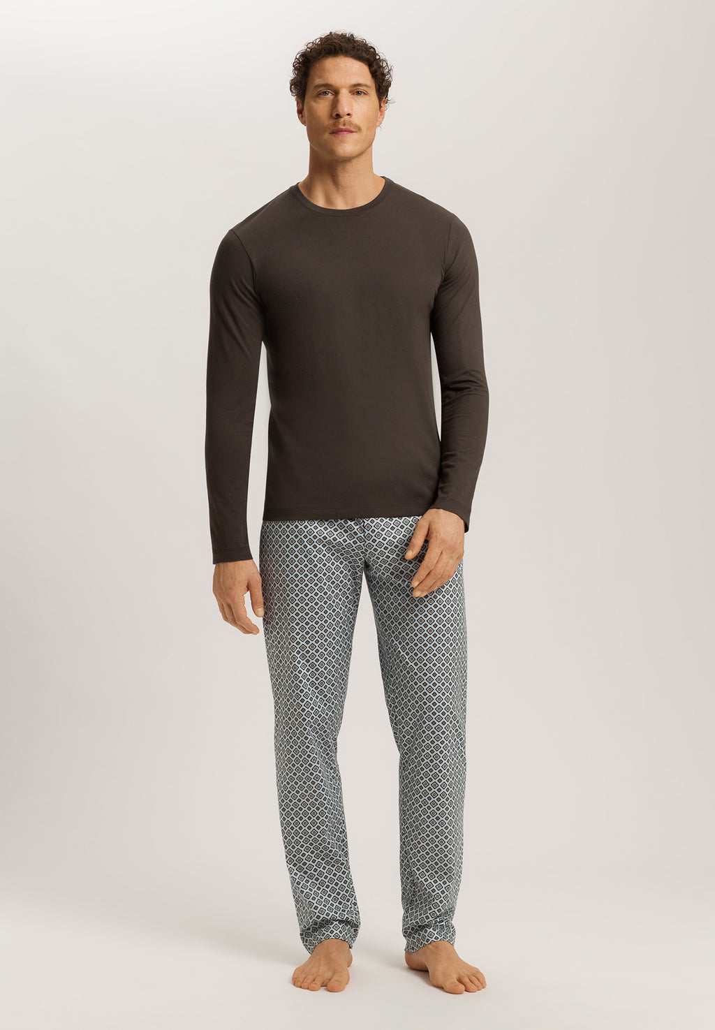 Living Shirts Cotton Crew Neck Top | Earthy Ink 75053-2147