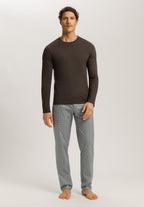Living Shirts Cotton Crew Neck Top | Earthy Ink 75053-2147