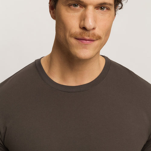 Living Shirts Cotton Crew Neck Top | Earthy Ink 75053-2147