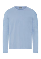 Living Shirts Cotton Crew Neck Top | Cashmere Blue 75053-2587