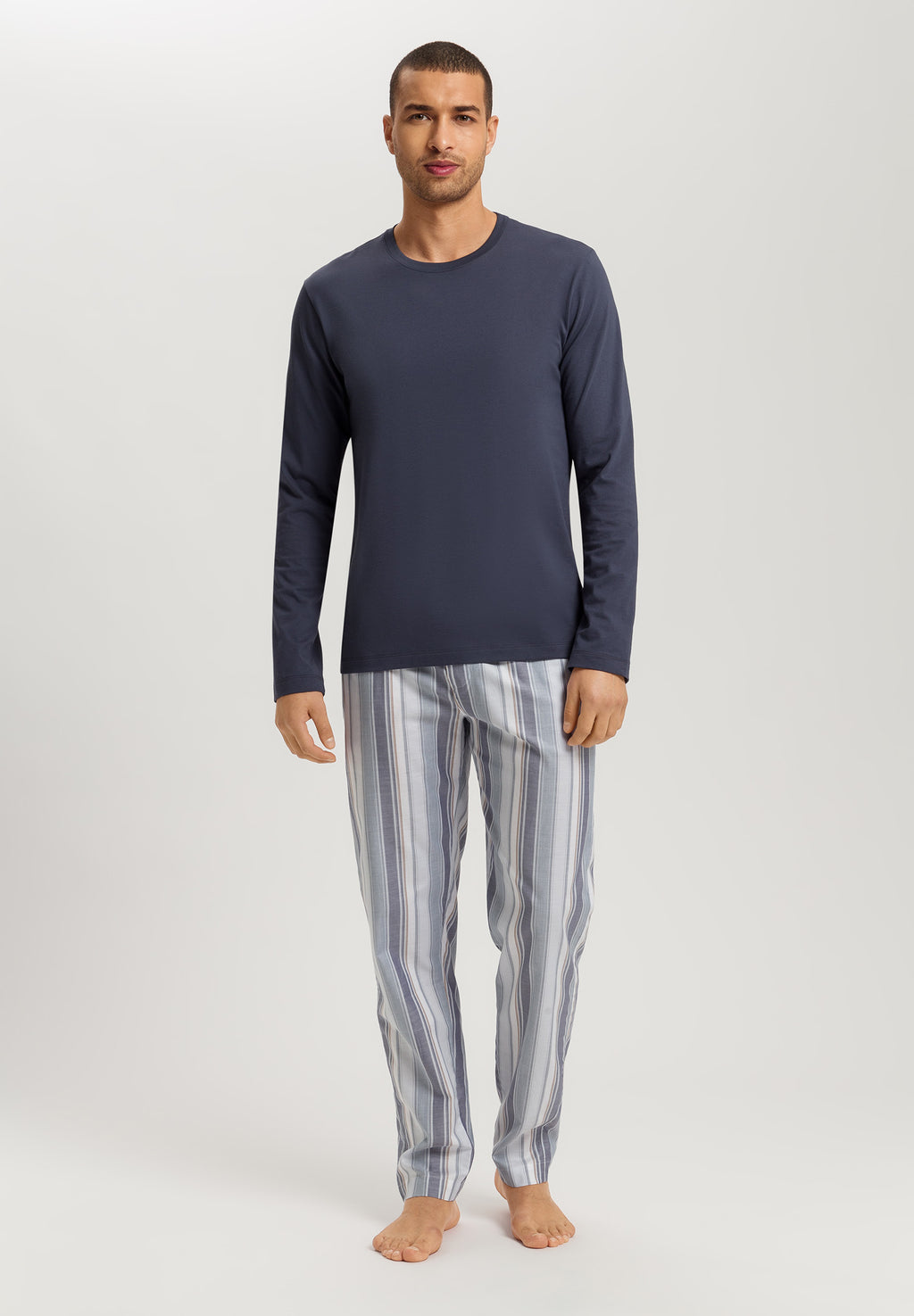 Living Shirts Cotton Crew Neck Top | Ombre Blue 75053-2635