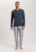 Living Shirts Cotton Crew Neck Top | Ombre Blue 75053-2635
