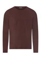 Living Shirts Cotton Crew Neck Top | Glazed Chocolate 75053-2794