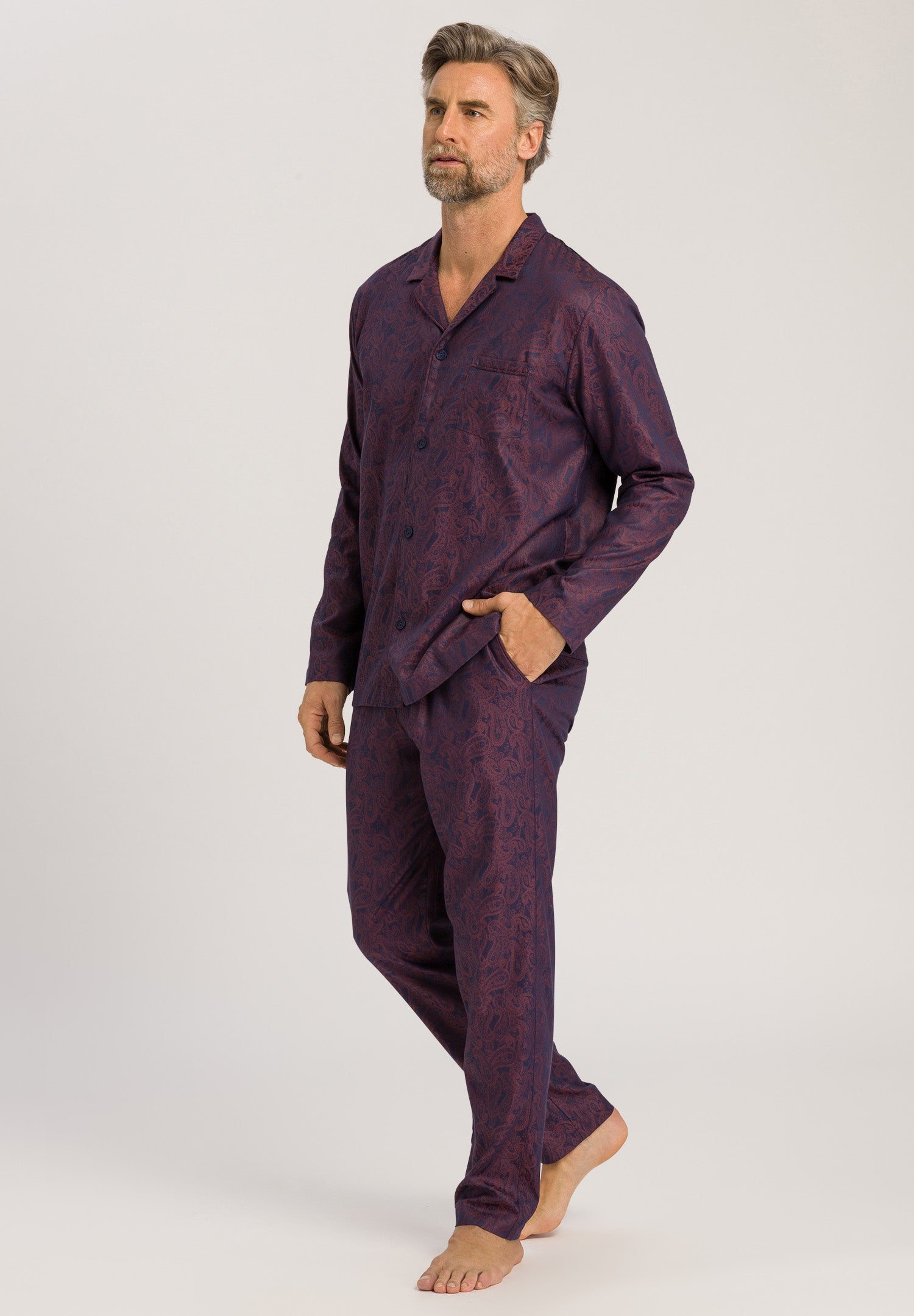 75092 Selection L/Slv Woven Pajama - 2387 Traditional Paisley