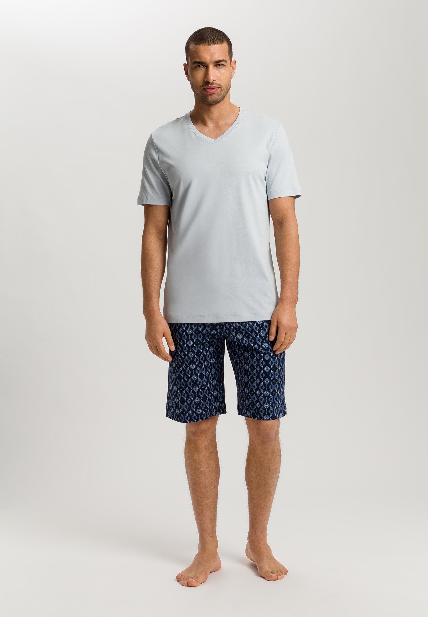 Night And Day Cotton Pajama Set | Blue Diamonds 75107-3023