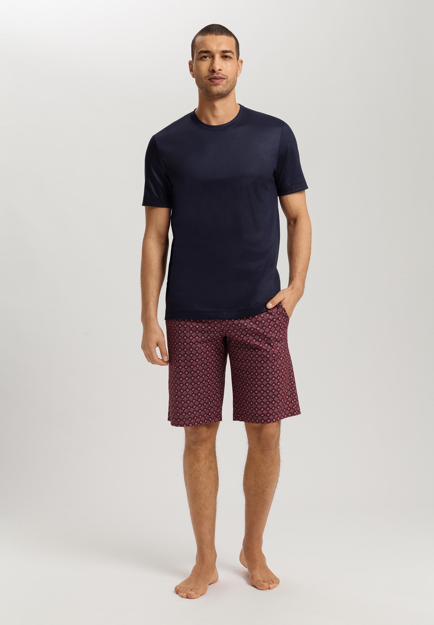 Night And Day Cotton Pajama Set | Red Gems Print 75110-3036