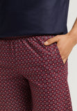 Night And Day Cotton Pajama Set | Red Gems Print 75110-3036
