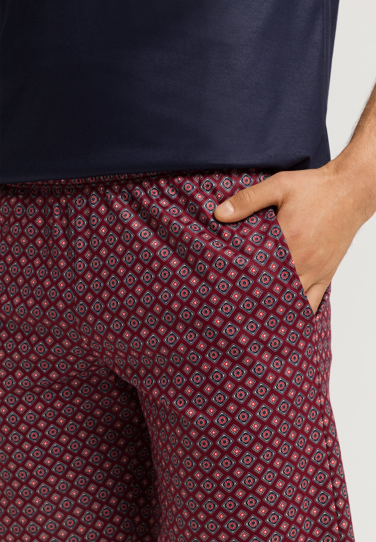 Night And Day Cotton Pajama Set | Red Gems Print 75110-3036