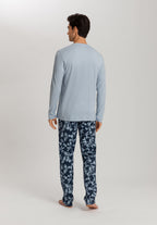 Night And Day Cotton Pajama Set | Night Blue Tiles 75111-3013