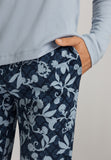 Night And Day Cotton Pajama Set | Night Blue Tiles 75111-3013