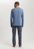 Night And Day Cotton Pajama Set | Aqua Ink Leaves 75111-3025