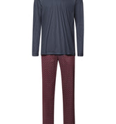 Night And Day Cotton Pajama Set | Red Gems Print 75111-3036