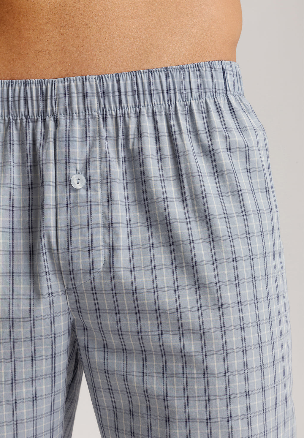 Night And Day Woven Cotton Pajama Set | Sea Breeze Check 75115-3017