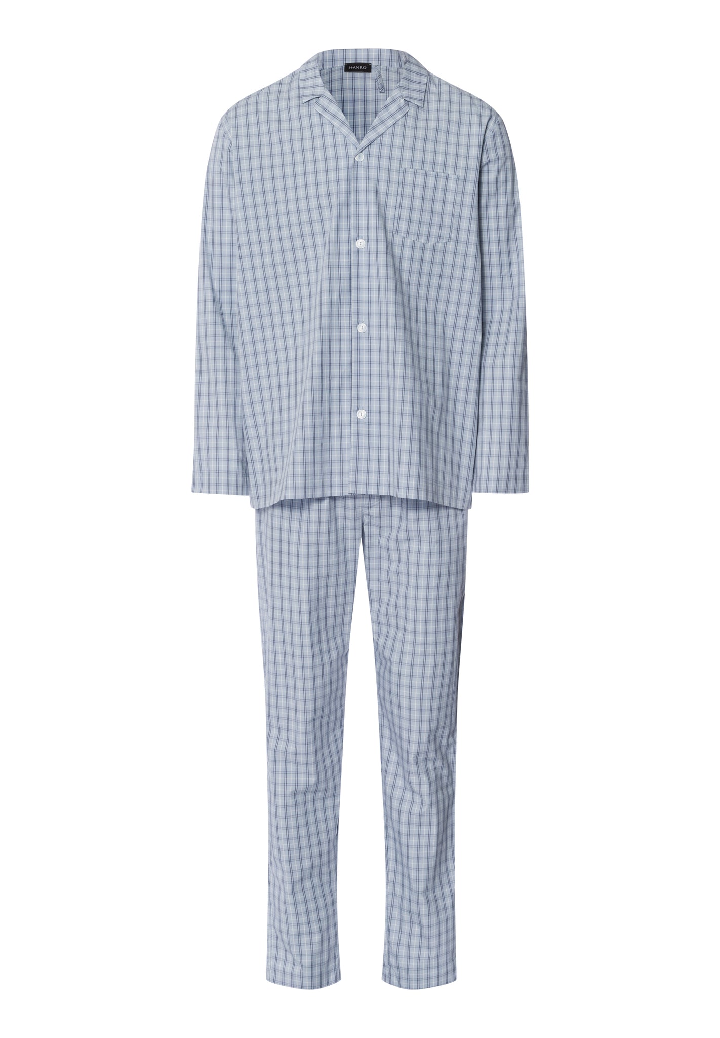Night And Day Woven Cotton Pajama Set | Sea Breeze Check 75115-3017