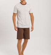 75120 Night & Day Short Pajama - 2878 Cedar Stripes