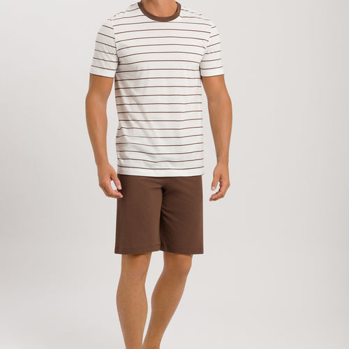 75120 Night & Day Short Pajama - 2878 Cedar Stripes