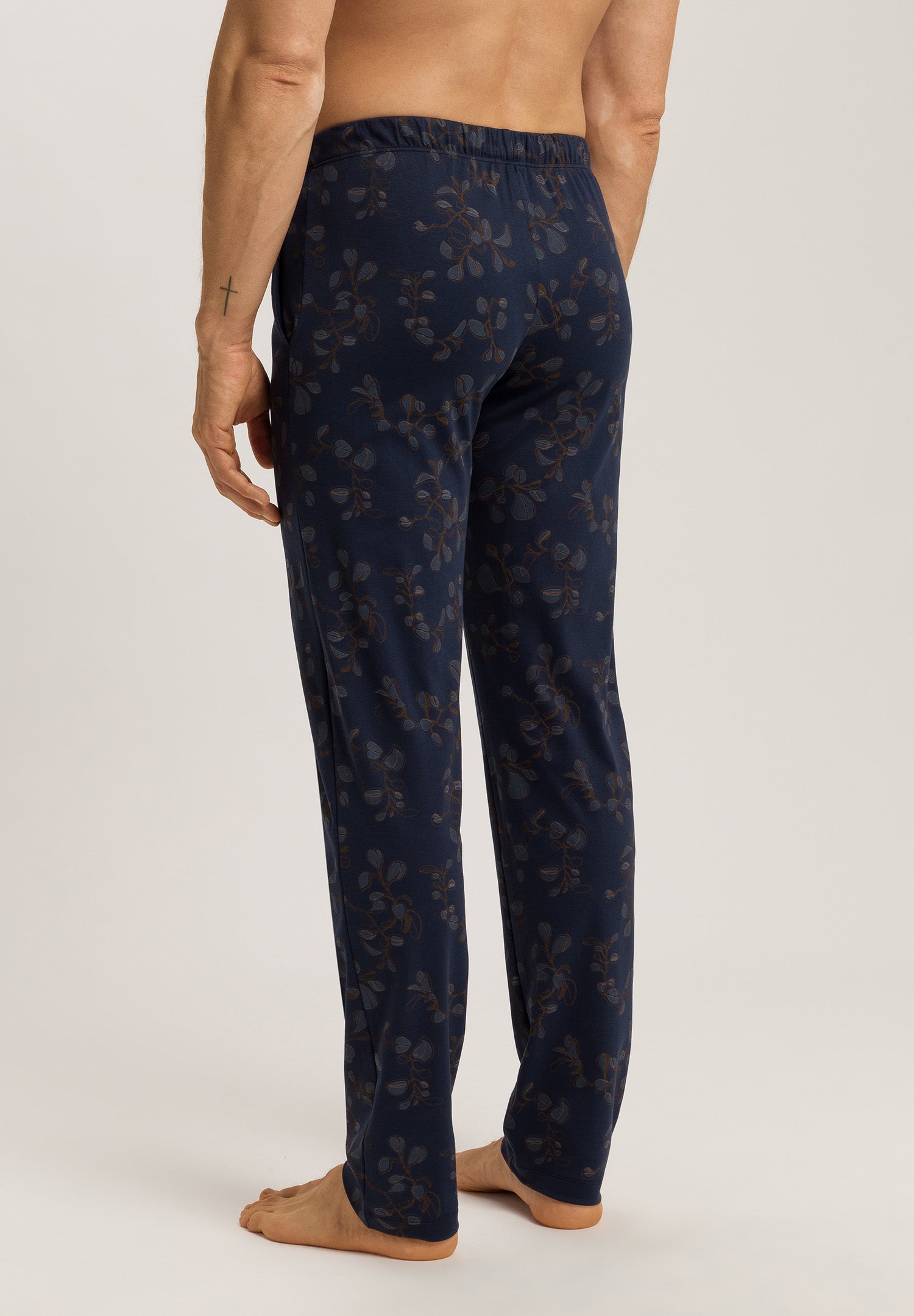 Night And Day Knit Lounge Pant | Navy Ink Leaves 75216-3033