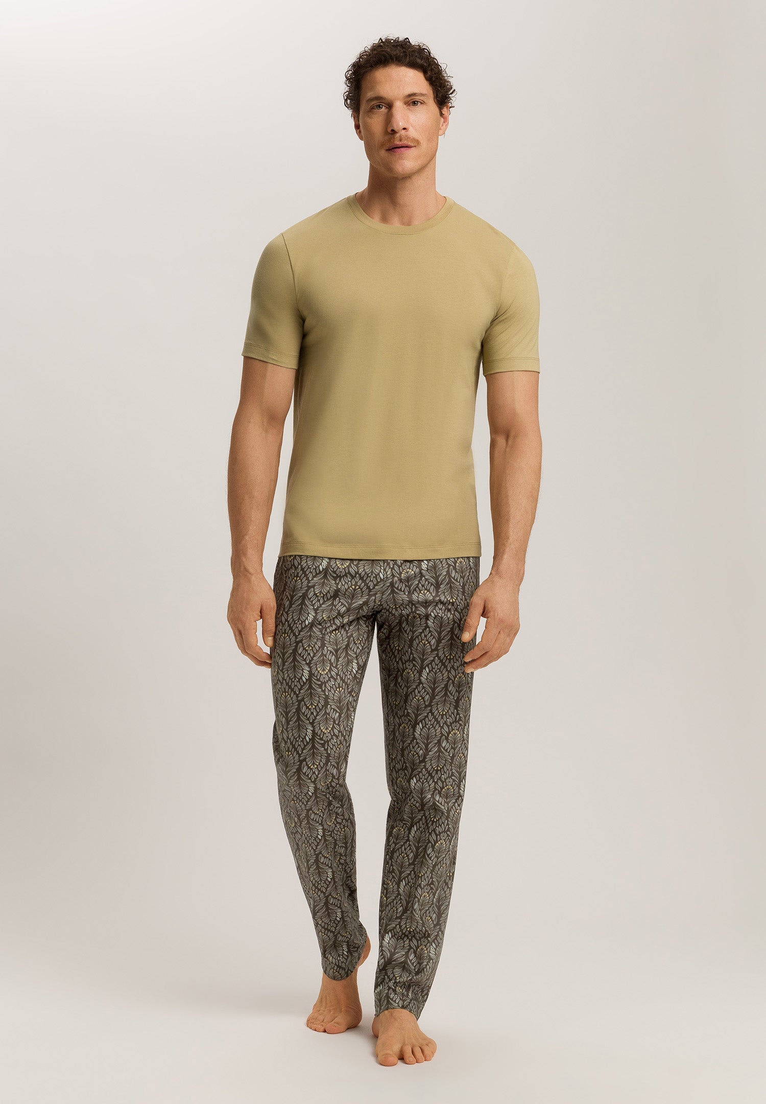Night And Day Knit Lounge Pant | Green Lichen Pattern 75216-3034