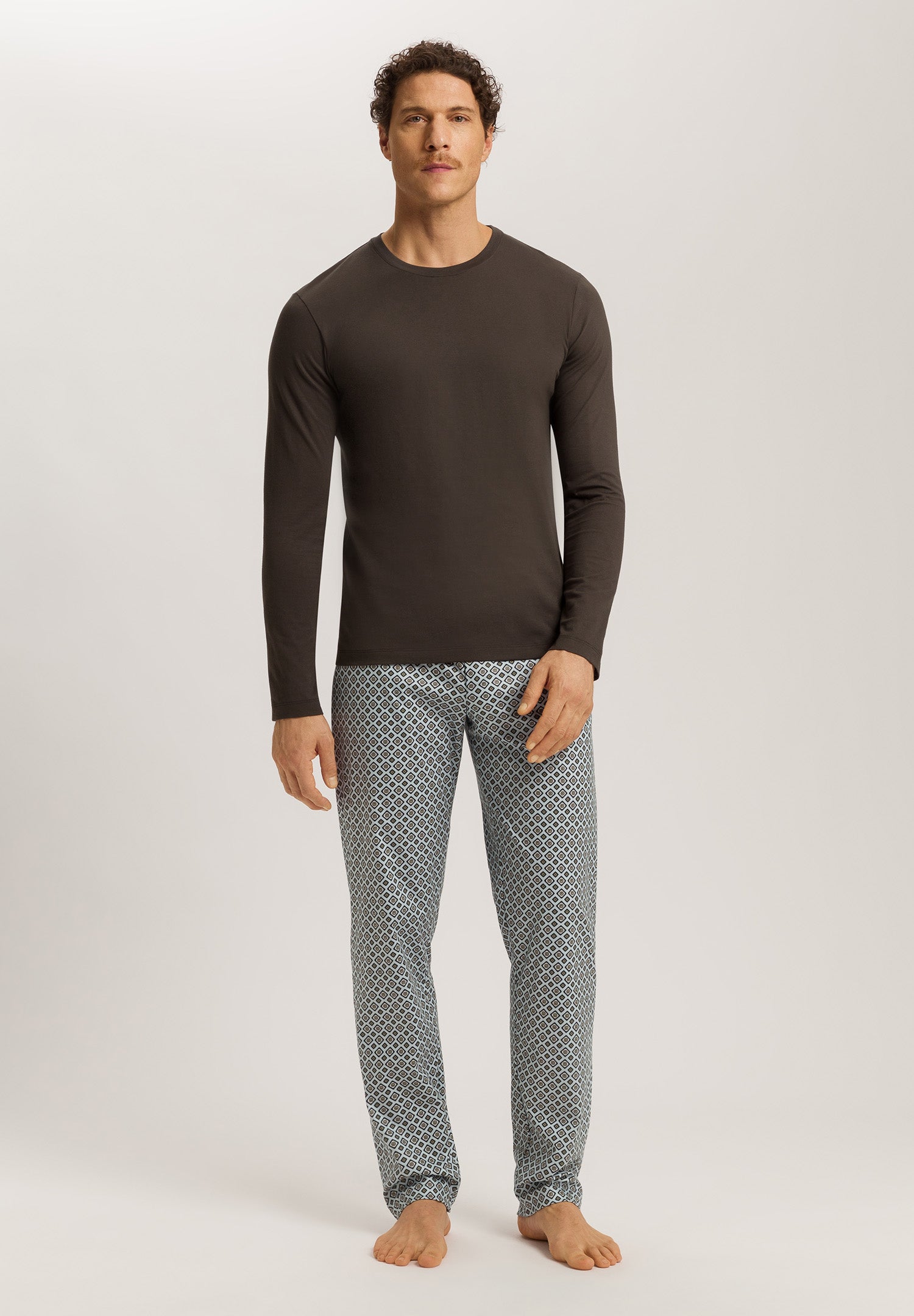 Night And Day Knit Lounge Pant | Grey Gems Print 75216-3071