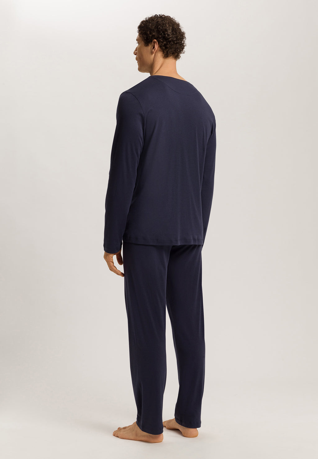 Sea Island Cotton Long Sleeve Pajama | Black Iris 75284-496