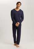 Sea Island Cotton Long Sleeve Pajama | Black Iris 75284-496