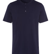 75318 Night & Day Short Sleeve Henley Shirt - 496 Black Iris