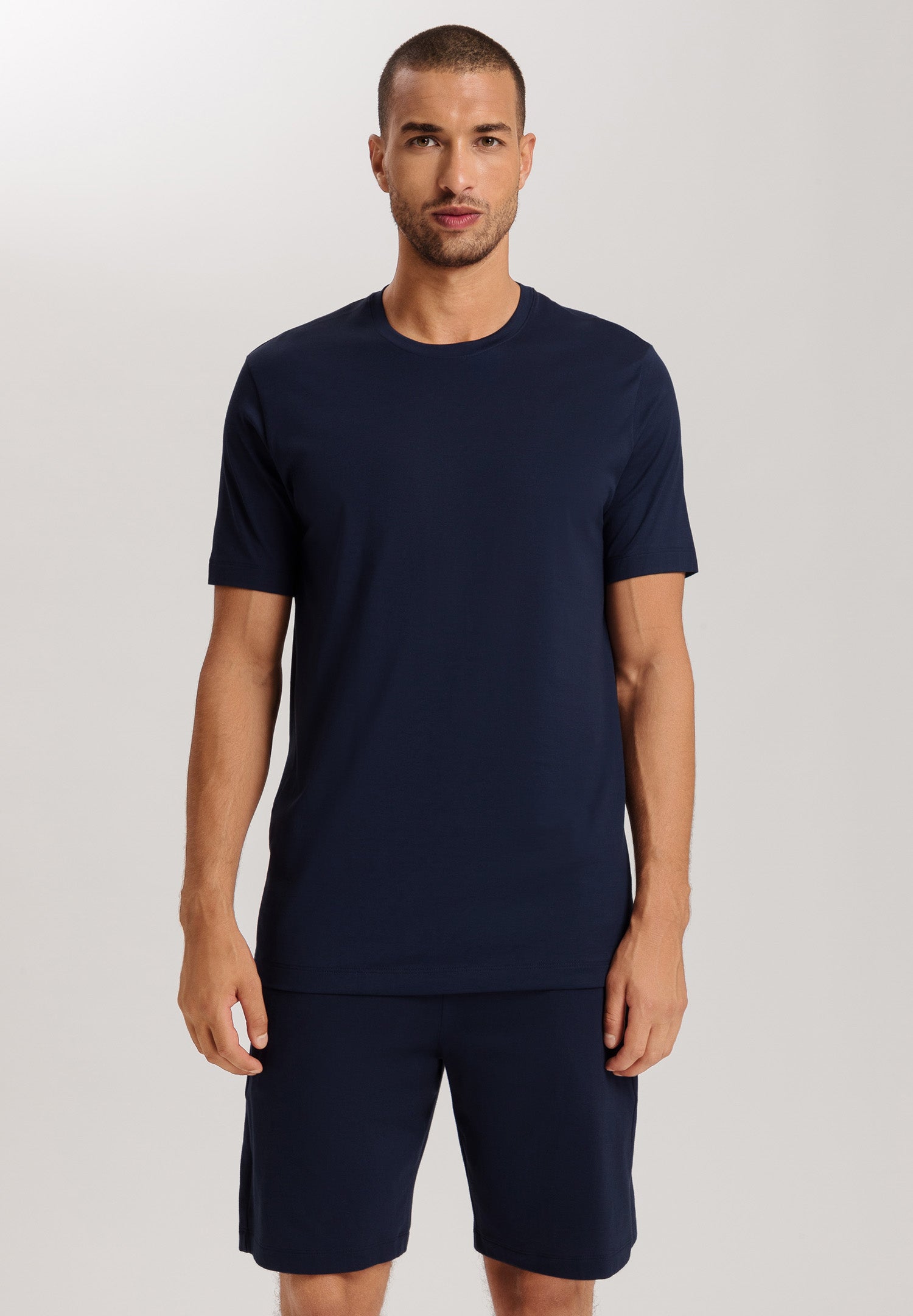 Night & Day Soft Cotton Crew Neck T-Shirt | Deep Navy 75430-1610