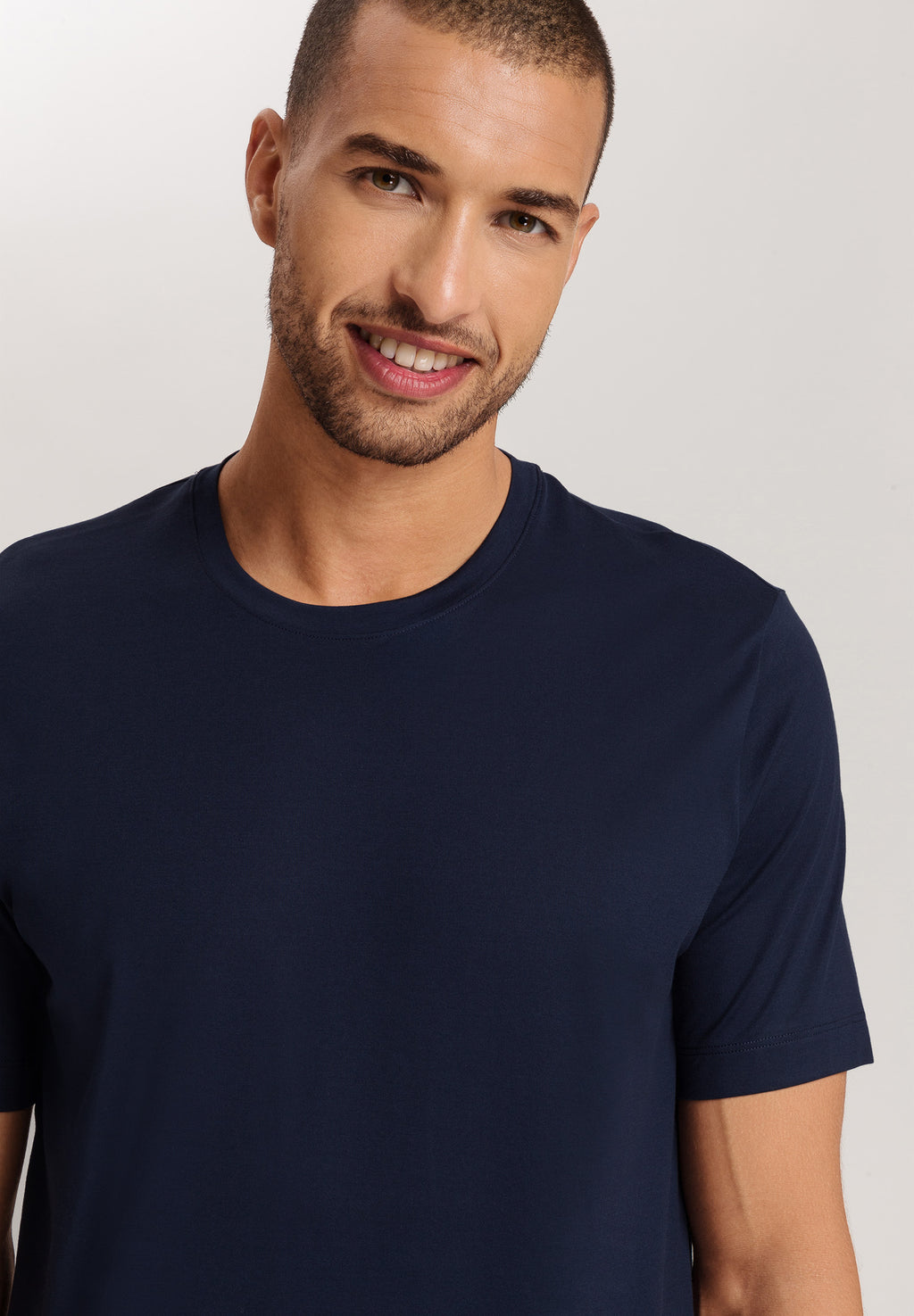 Night & Day Soft Cotton Crew Neck T-Shirt | Deep Navy 75430-1610