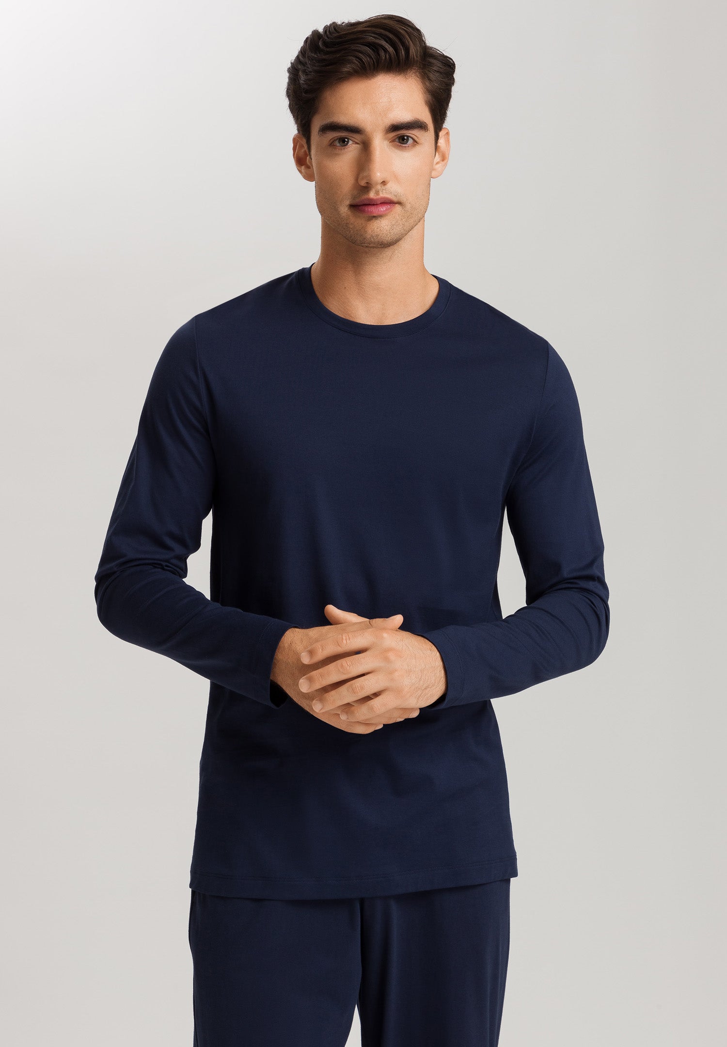 Night And Day 	cotton Crew Neck Top | Deep Navy 75431-1610