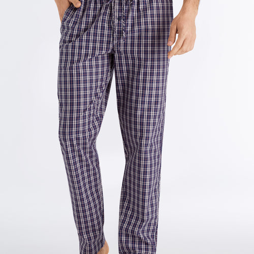 75436 Night & Day Woven Lounge Pant - 2075 Orange Blue Check