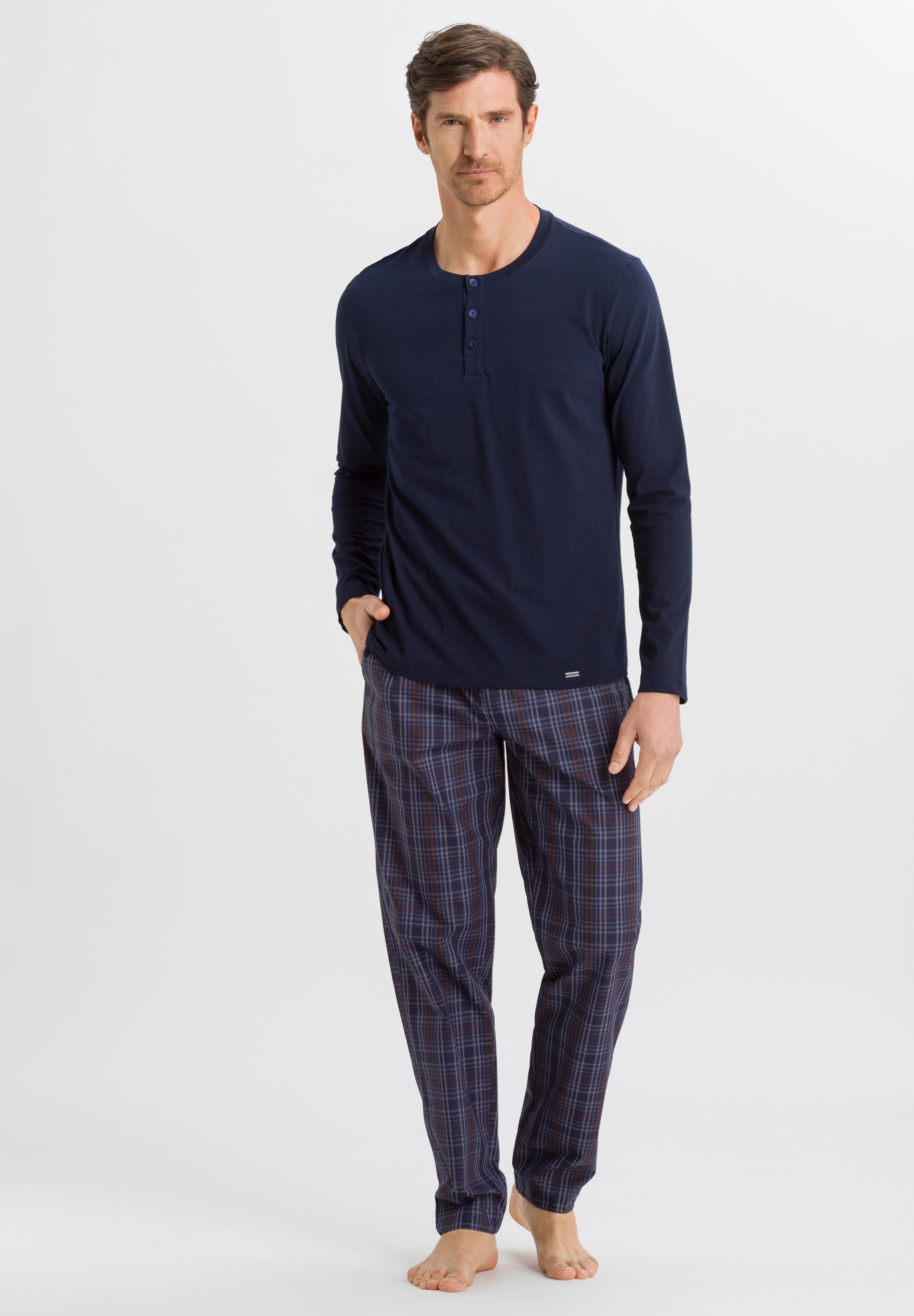 75436 Night & Day Woven Lounge Pant - 2941 Fine Bluish Check